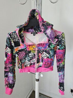 Crop Open-front Hoodie